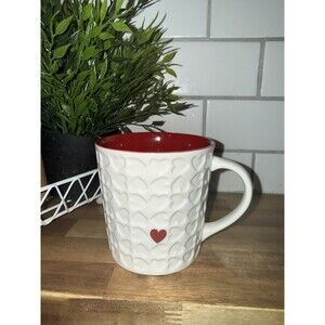 2007 STARBUCKS Vintage Embossed Heart Mug, 16 Fl. Oz.